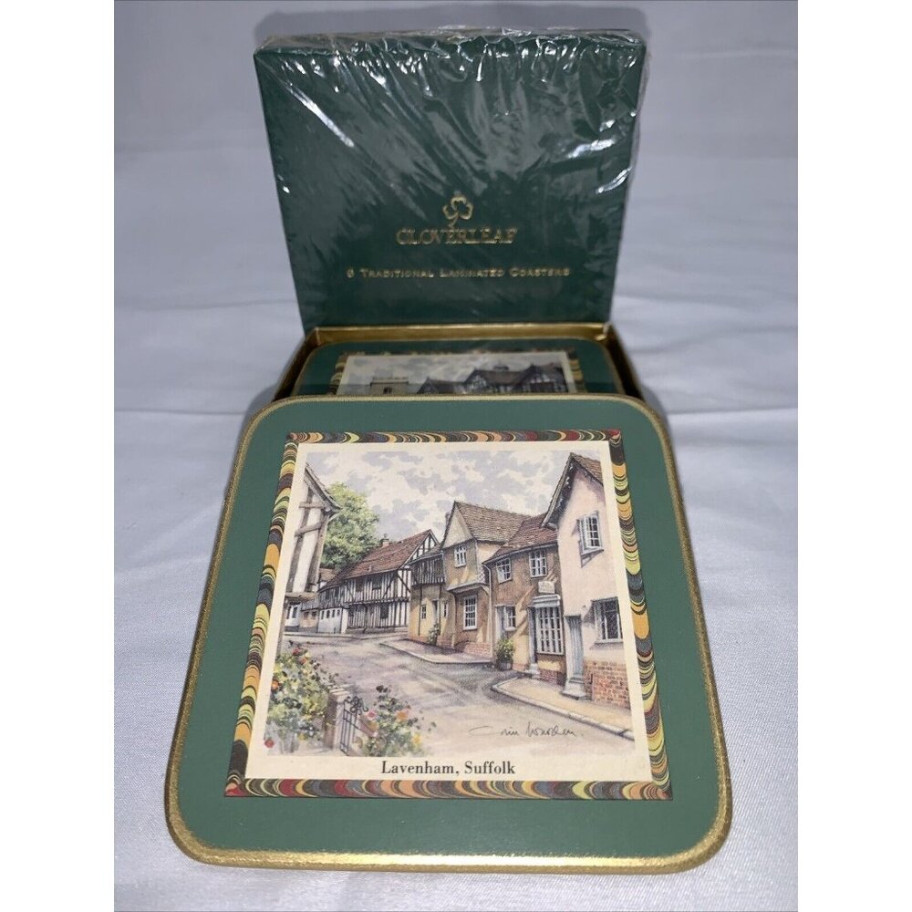 Cloverleaf Traditional Laminated Coasters Set Of 6 British Landmark Designs Cork